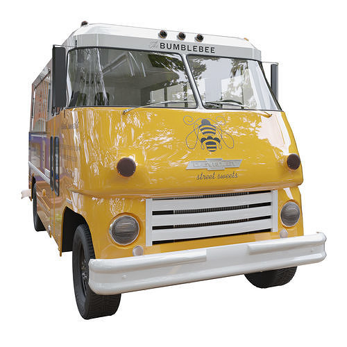 Food truck chevrolet 3D model 6