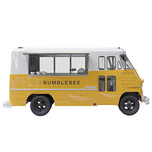 Food truck chevrolet 3D model 2
