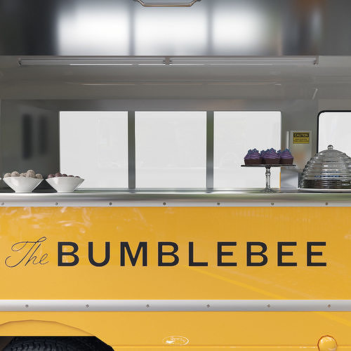Food truck chevrolet 3D model 4