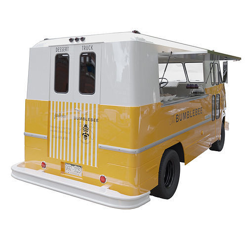 Food truck chevrolet 3D model 3