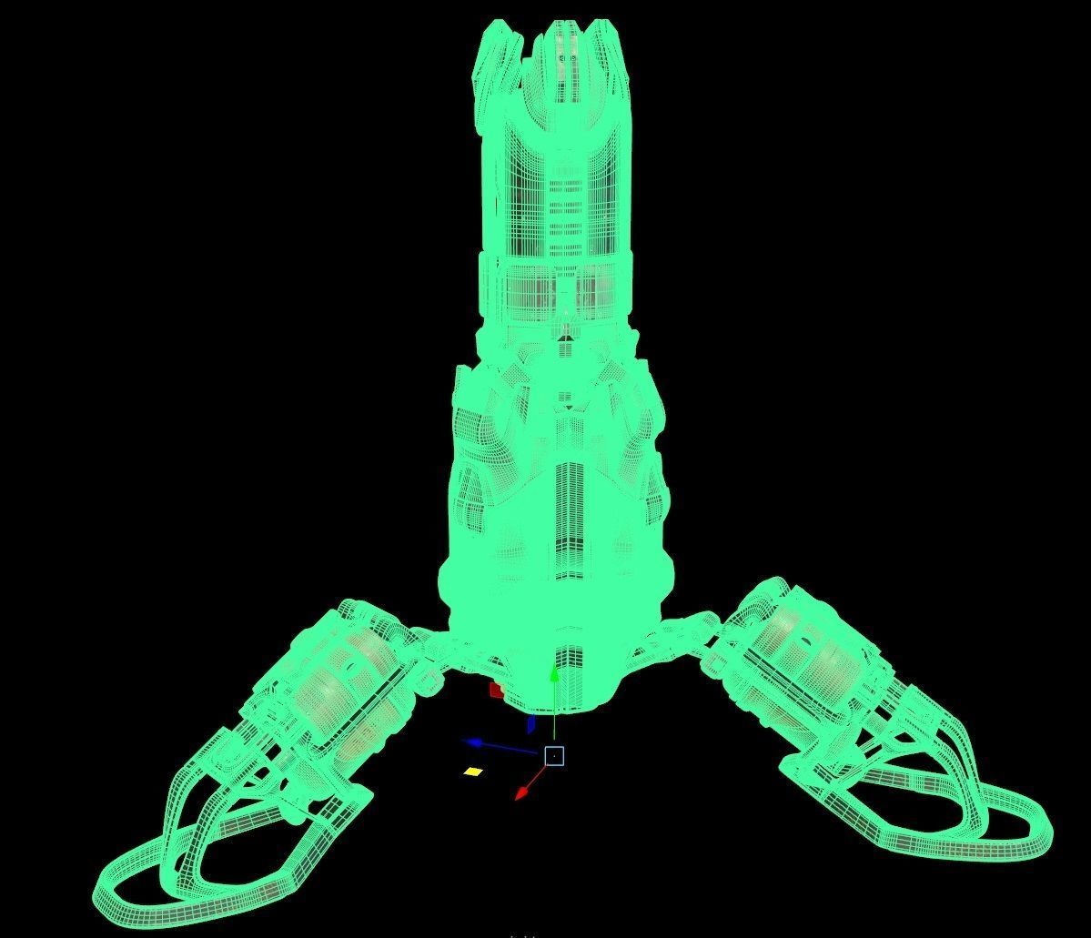 sci fi Beacon - Cyberpunk design 3D model_4