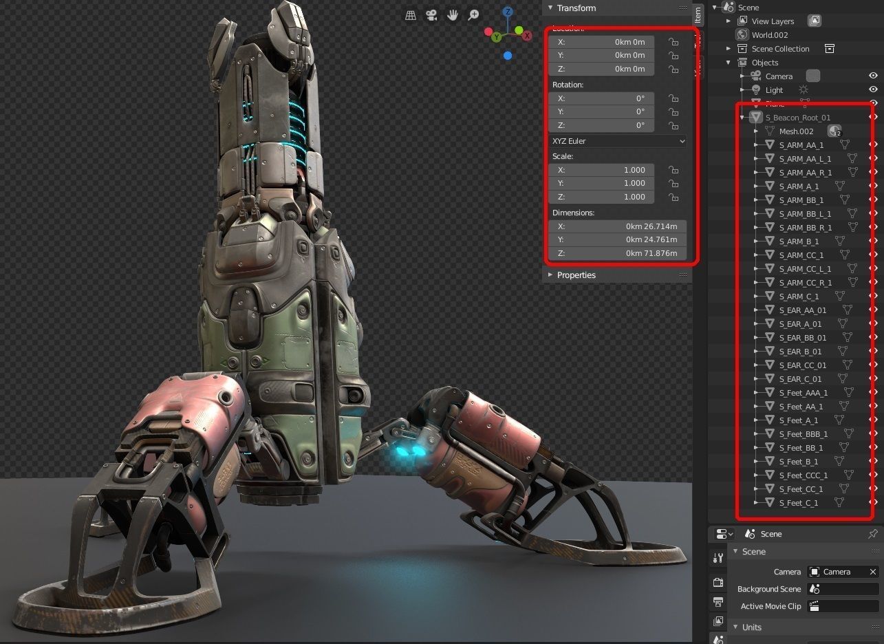 sci fi Beacon - Cyberpunk design 3D model_6