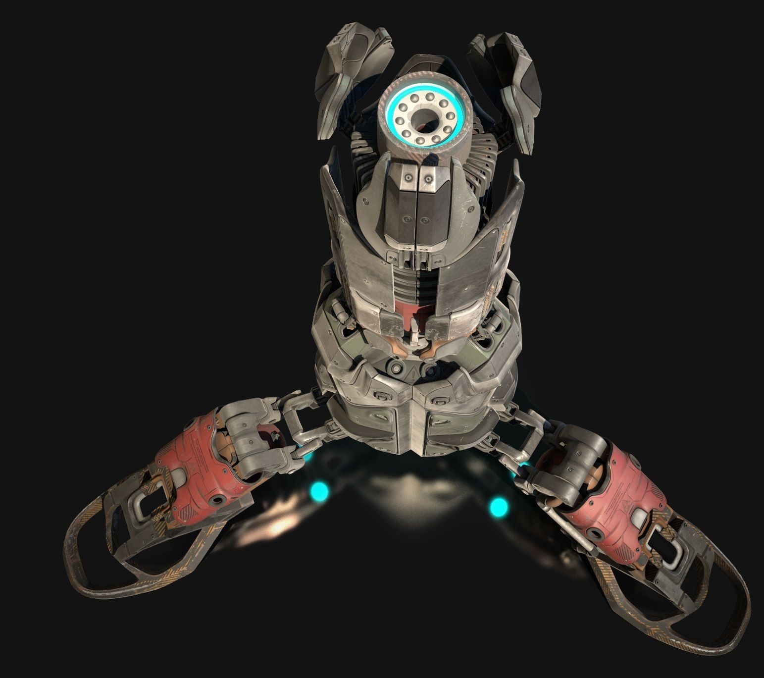 sci fi Beacon - Cyberpunk design 3D model_11