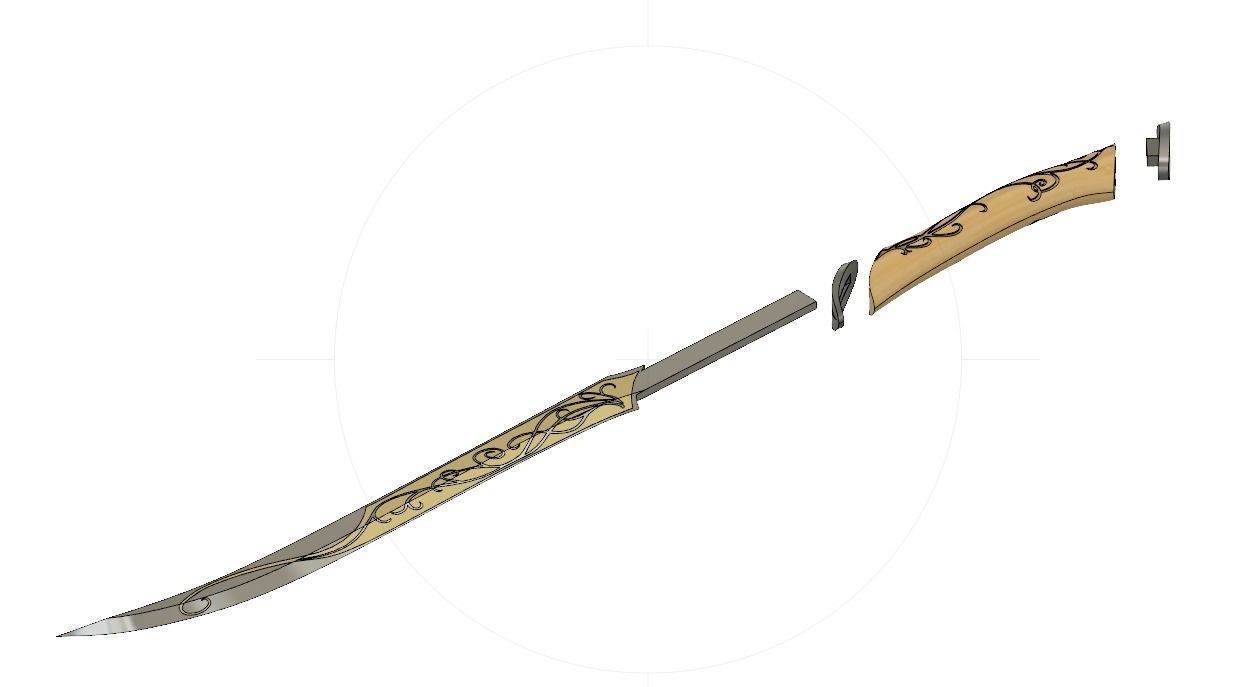 Legolas Dagger - Lord Of The Rings  3D print model_5