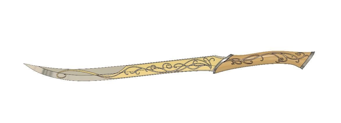 Legolas Dagger - Lord Of The Rings  3D print model_3