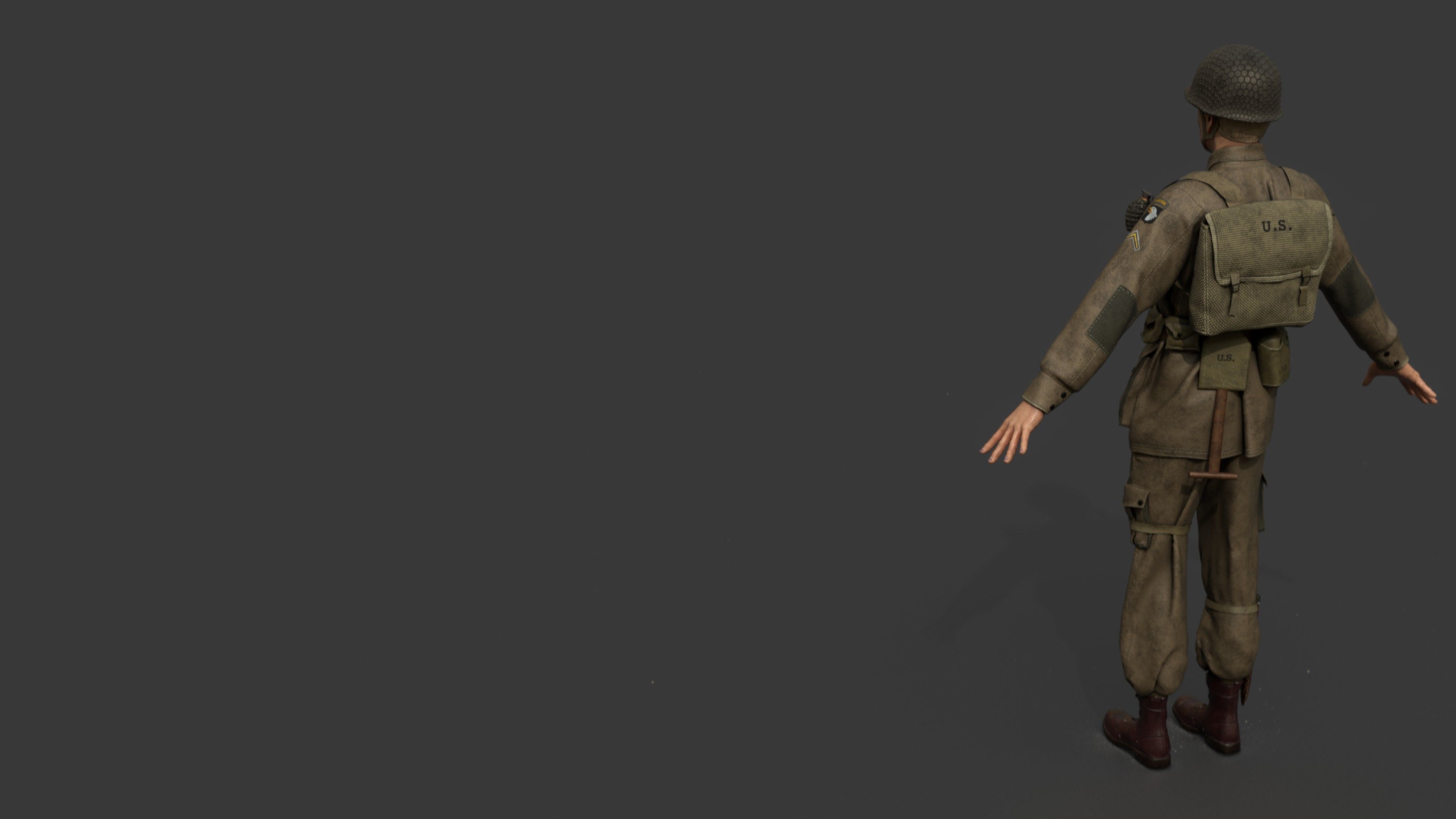 101st Airborne division soldier 3D model_12