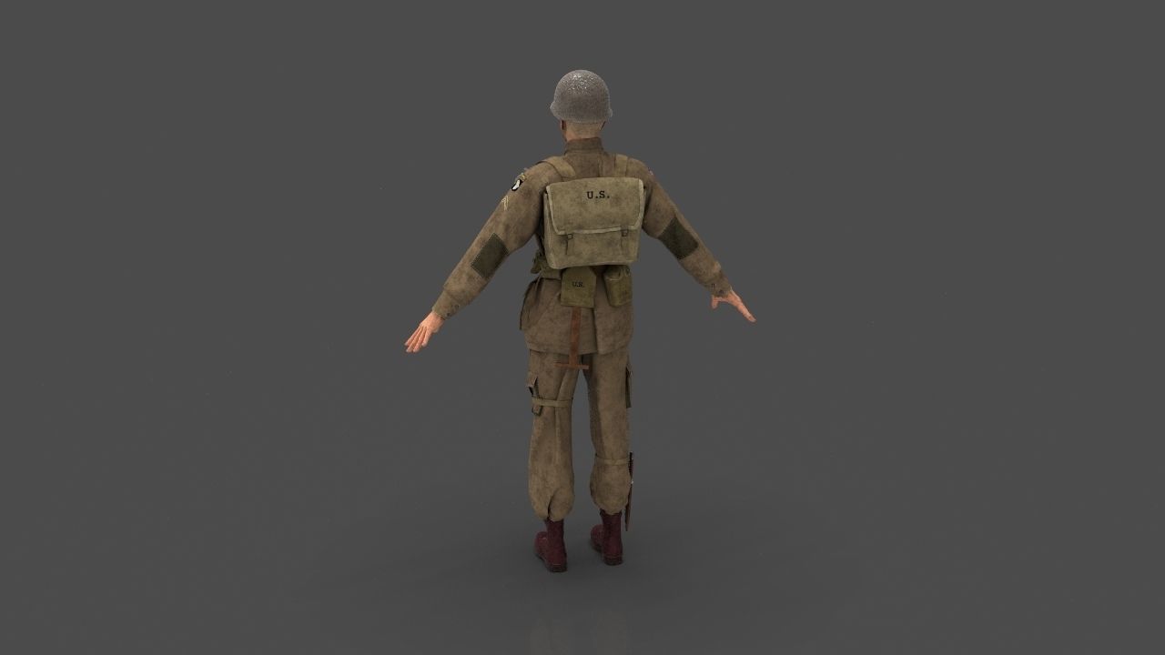 101st Airborne division soldier 3D model_25