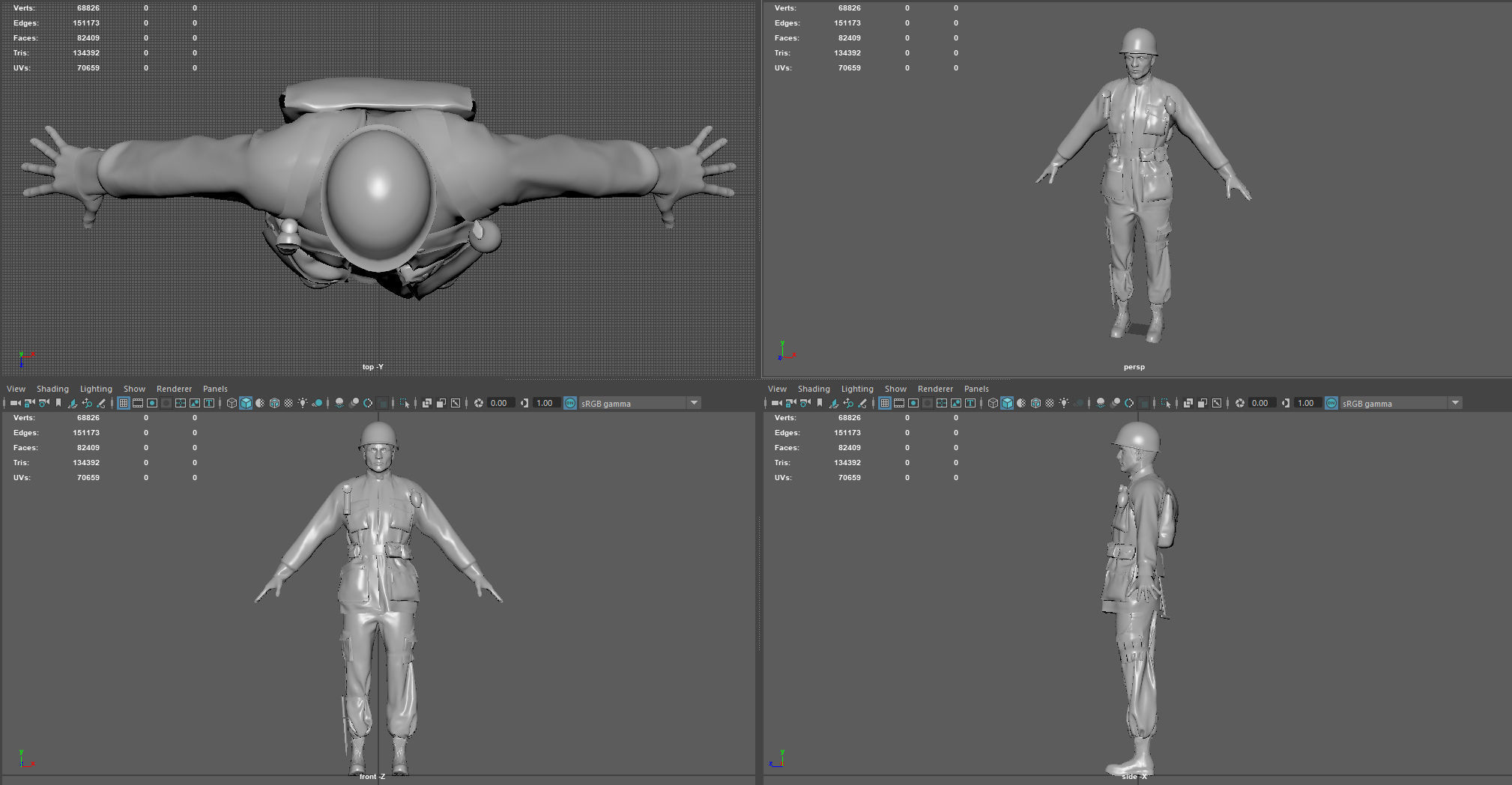 101st Airborne division soldier 3D model_9