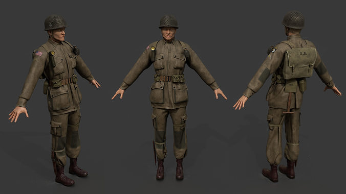 101st Airborne division soldier 3D model