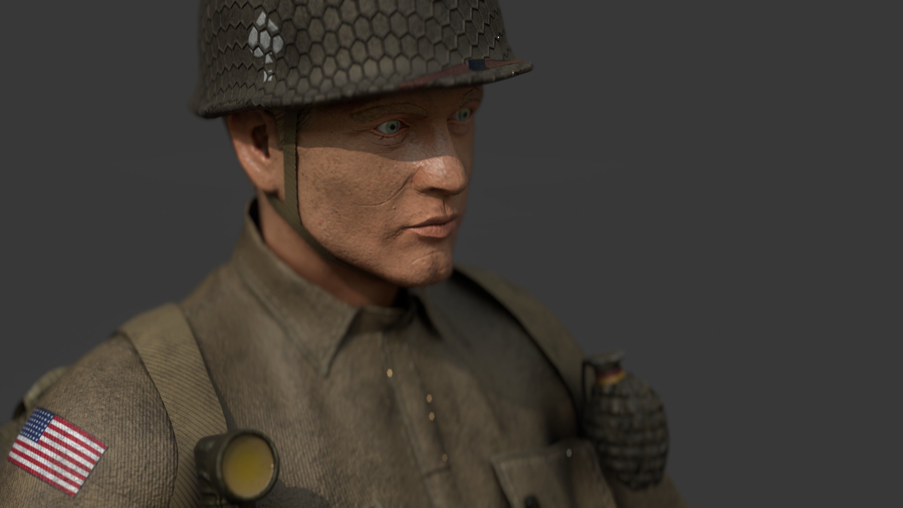 101st Airborne division soldier 3D model_2