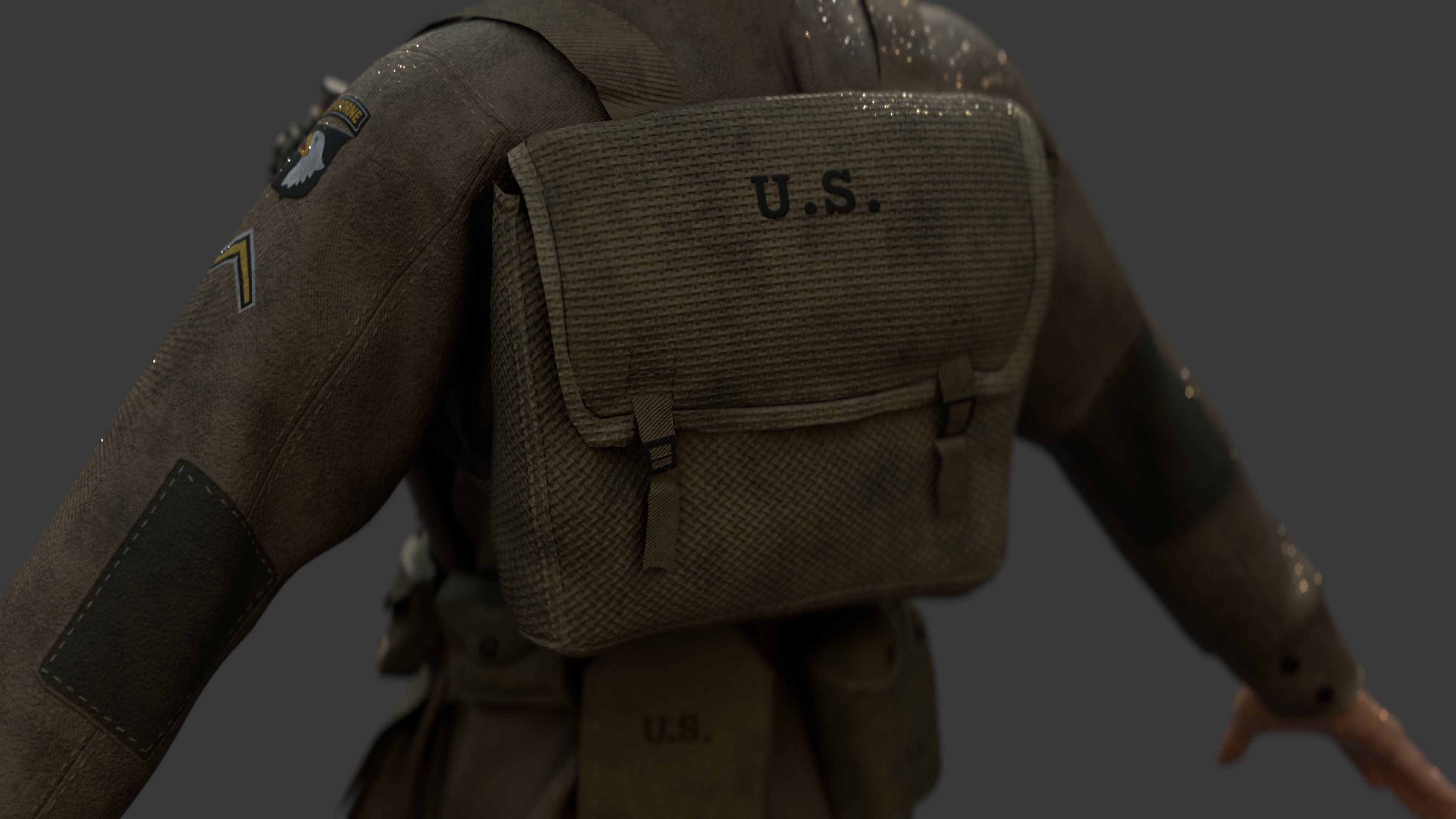 101st Airborne division soldier 3D model_16