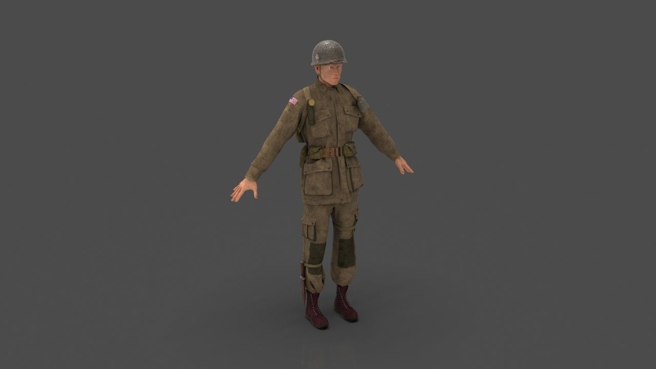 101st Airborne division soldier 3D model_31