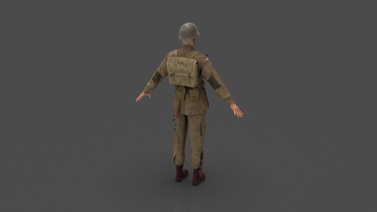 101st Airborne division soldier 3D model_29