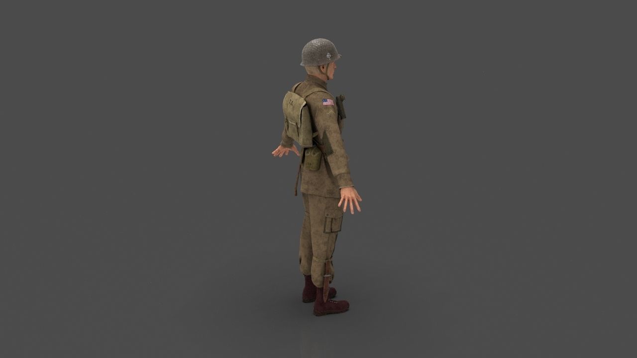 101st Airborne division soldier 3D model_28