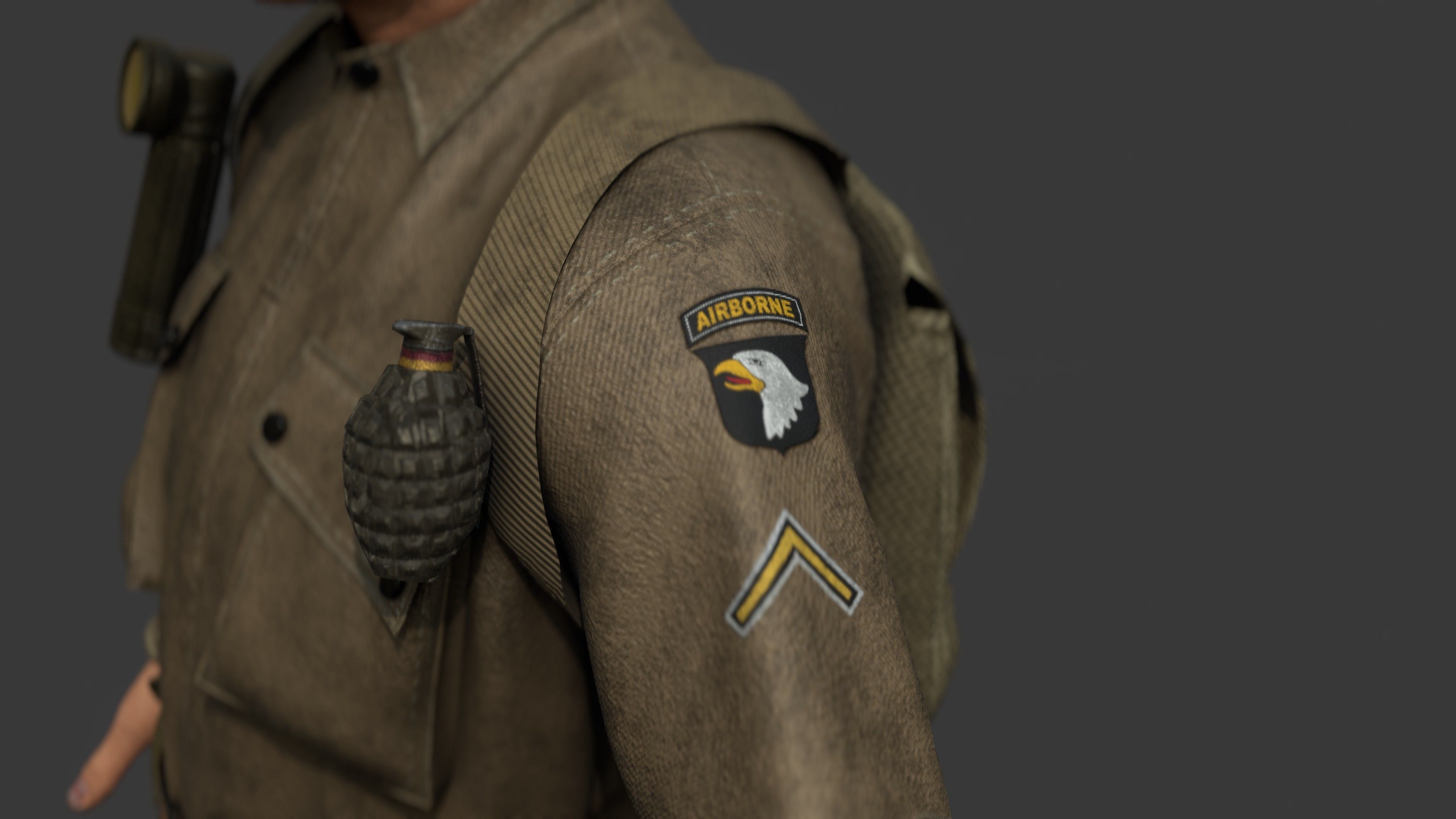 101st Airborne division soldier 3D model_4