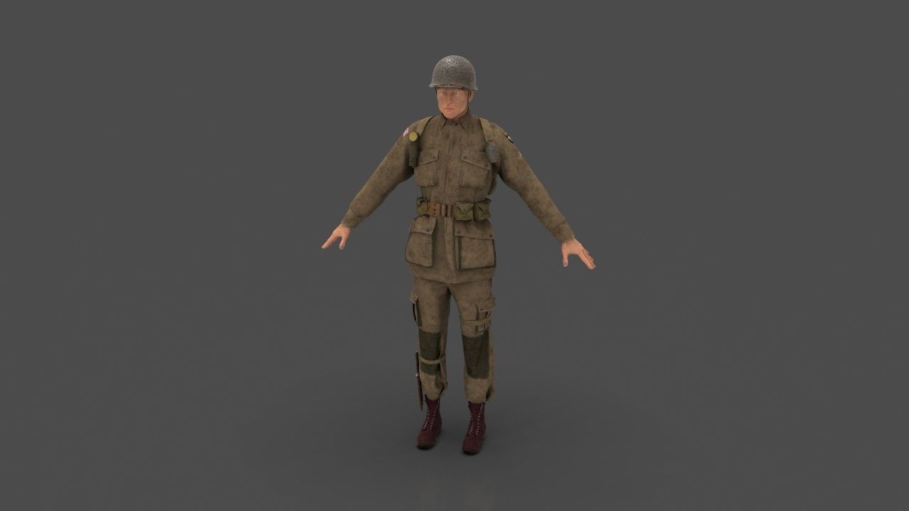 101st Airborne division soldier 3D model_32