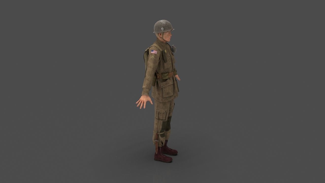 101st Airborne division soldier 3D model_30