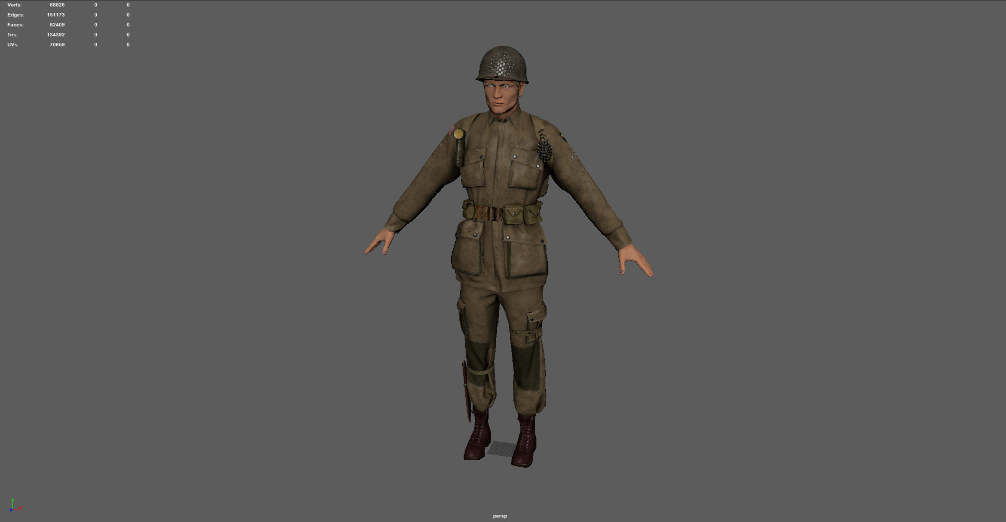 101st Airborne division soldier 3D model_5