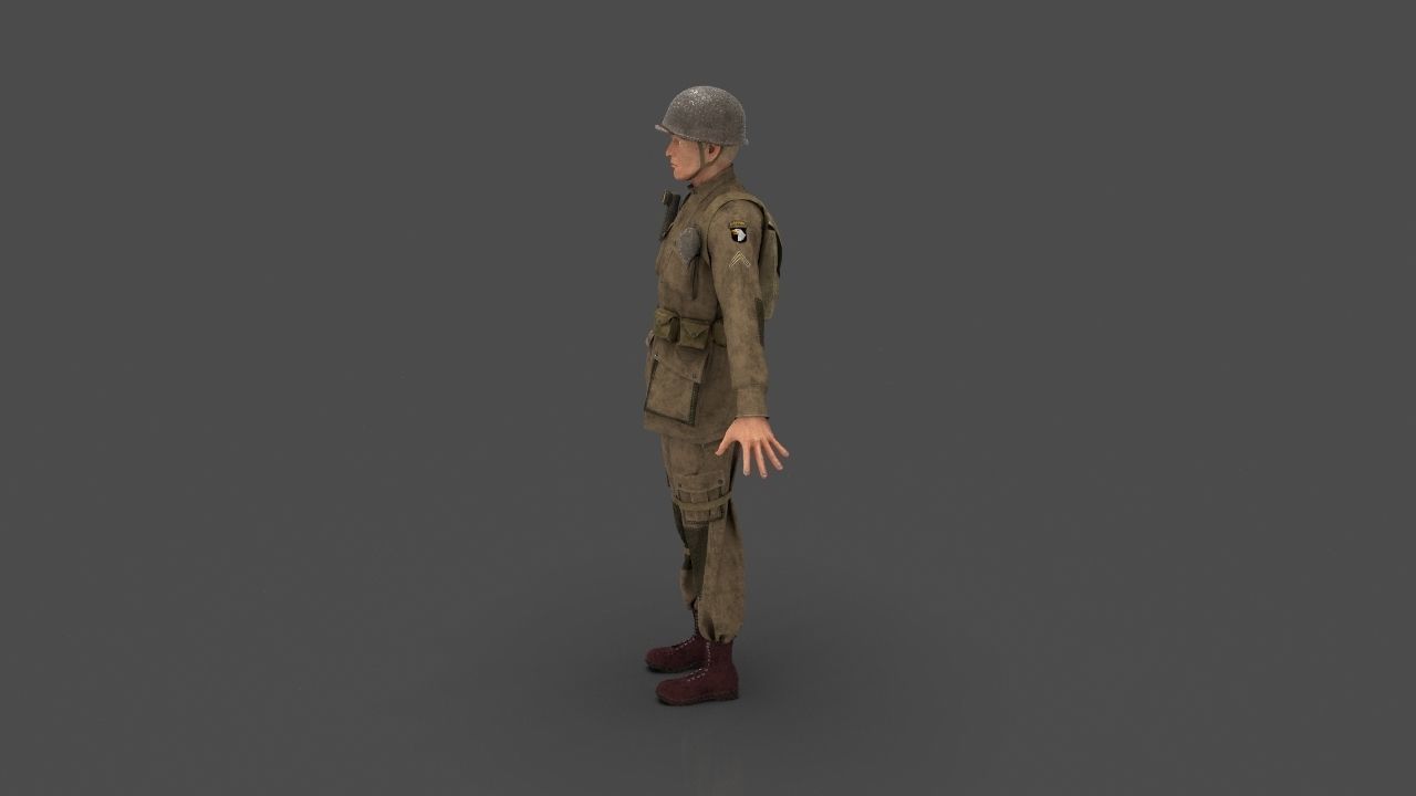101st Airborne division soldier 3D model_24