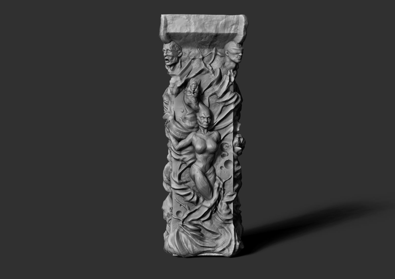 Flesh totem hellraiser  28mm great for DND or wargaming 3D print model_2