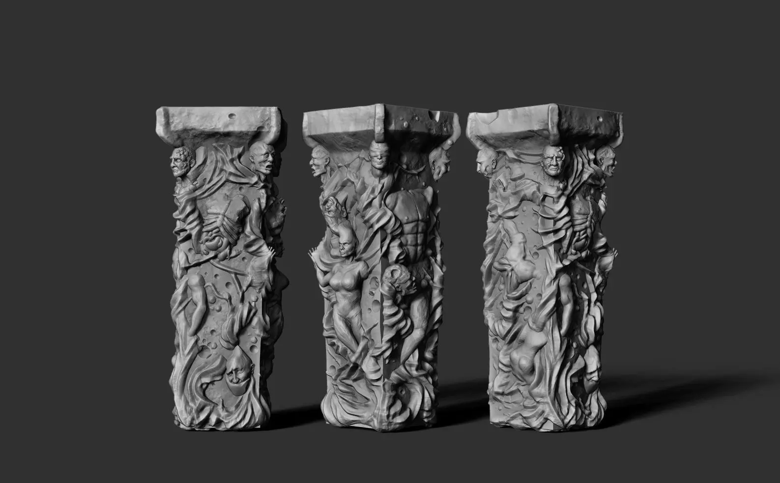 Flesh totem hellraiser  28mm great for DND or wargaming 3D print model_0