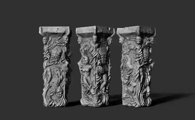 Flesh totem hellraiser  28mm great for DND or wargaming 3D print model