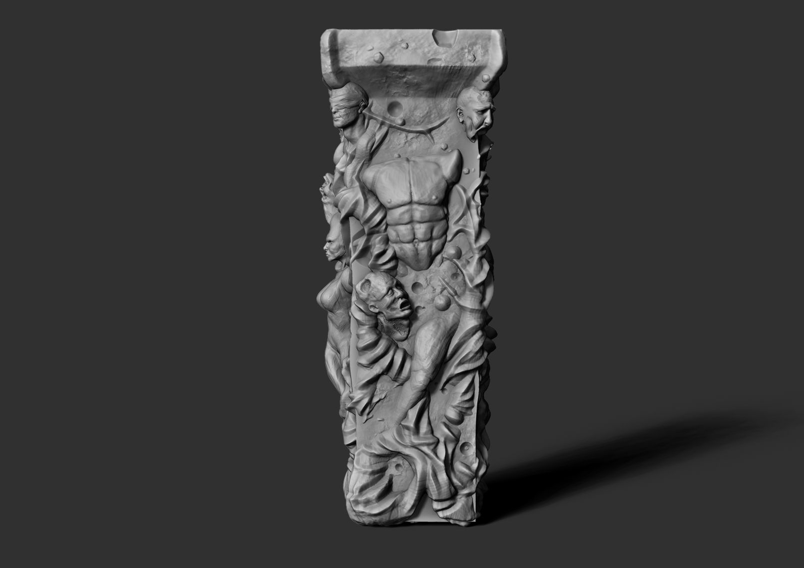 Flesh totem hellraiser  28mm great for DND or wargaming 3D print model_3