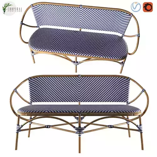 TROPICAL - Pearl Paris Bench 3D model