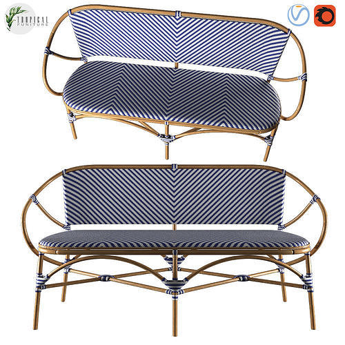 TROPICAL - Pearl Paris Bench 3D model