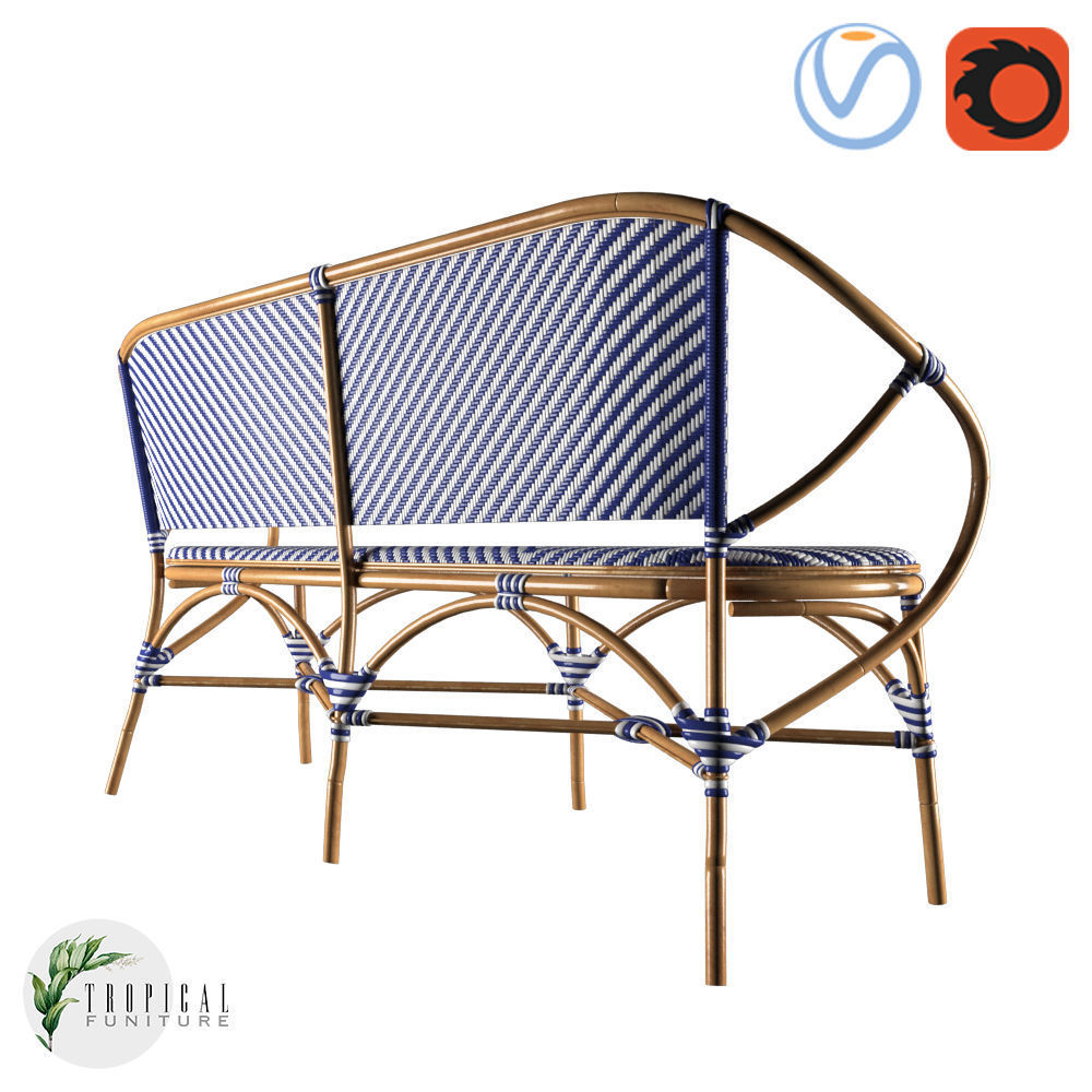 TROPICAL - Pearl Paris Bench 3D model_3