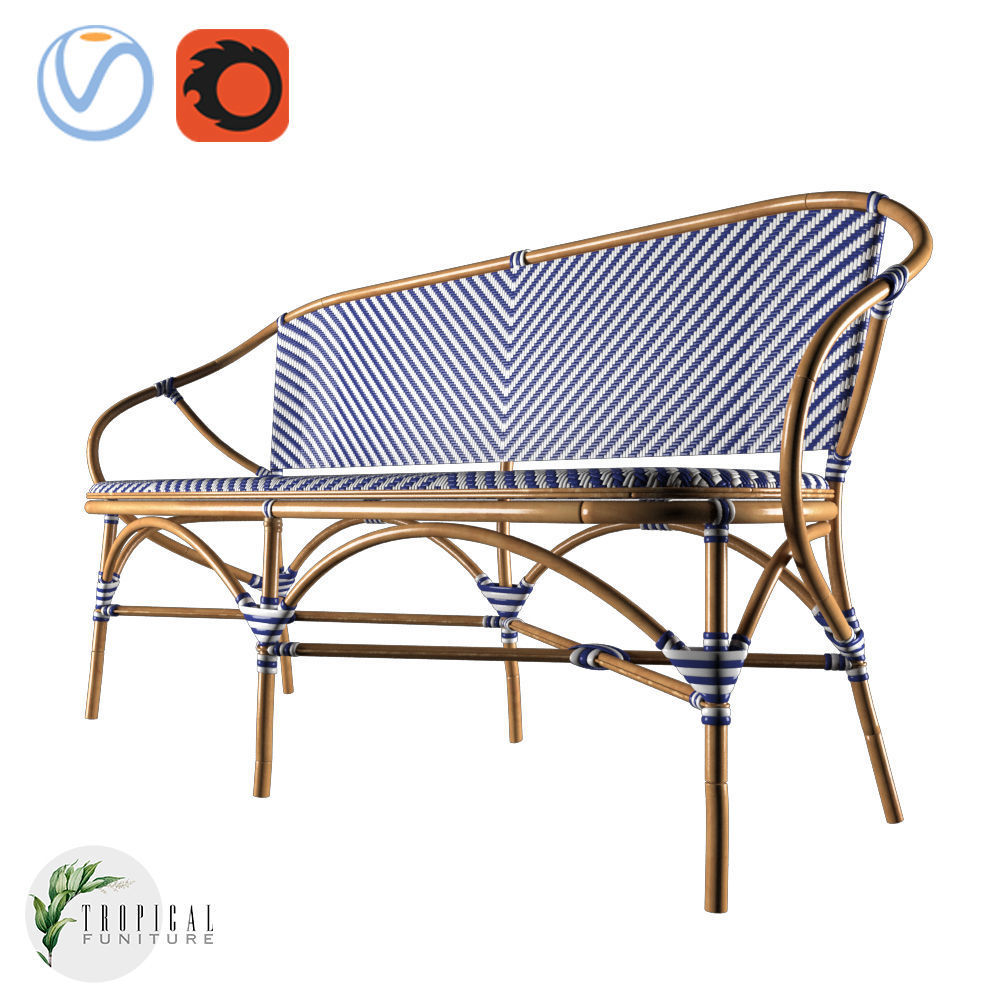 TROPICAL - Pearl Paris Bench 3D model_1