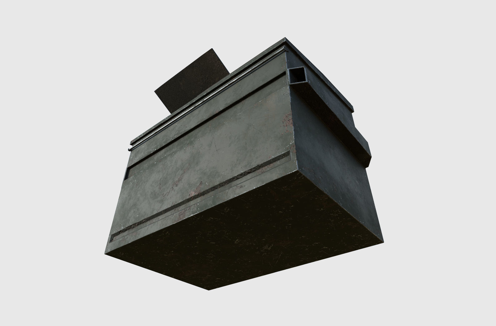 Dumpster trash can Low-poly 3D model_22