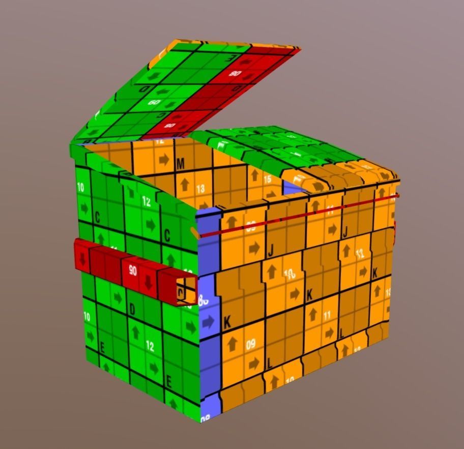 Dumpster trash can Low-poly 3D model_17