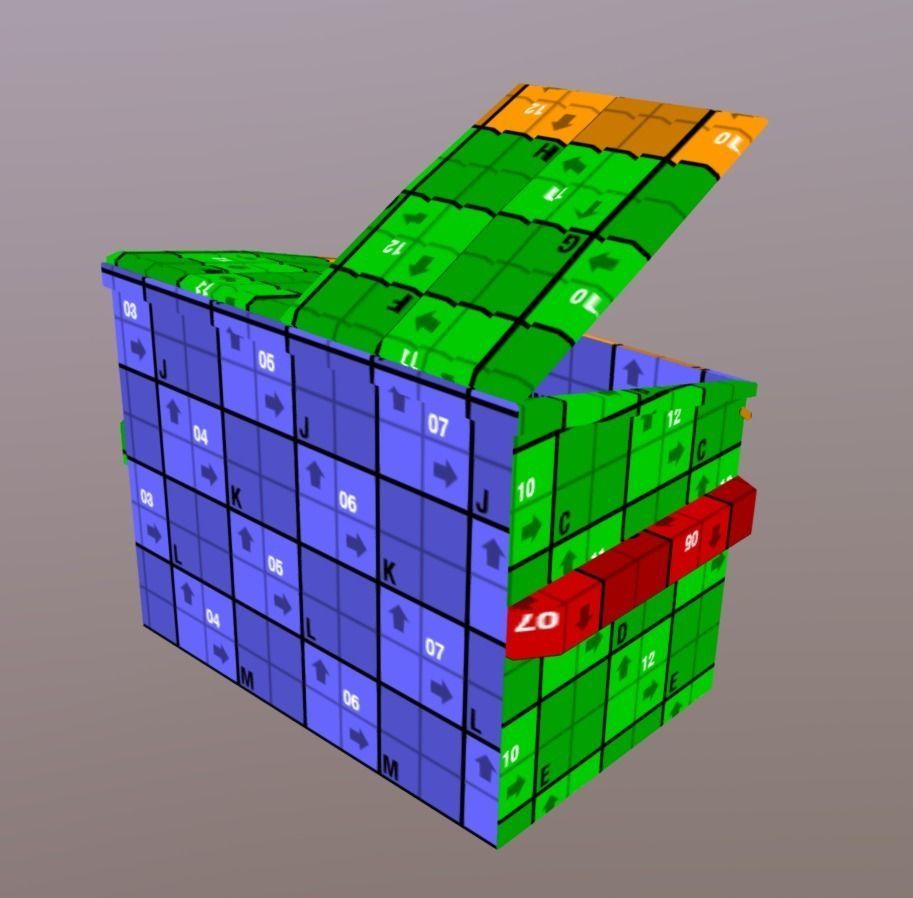 Dumpster trash can Low-poly 3D model_19