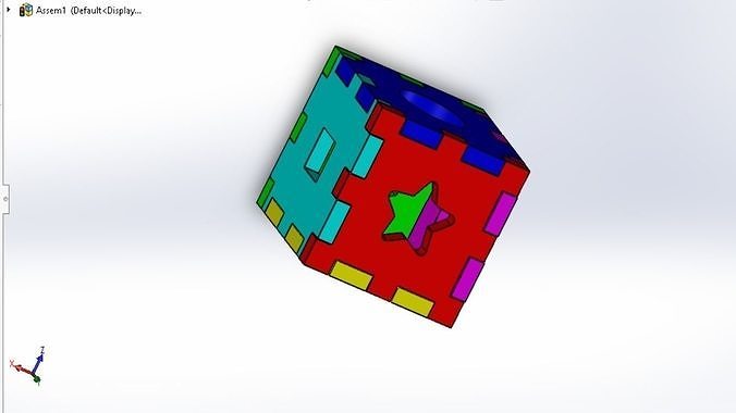 puzzle box with parts 3D print model