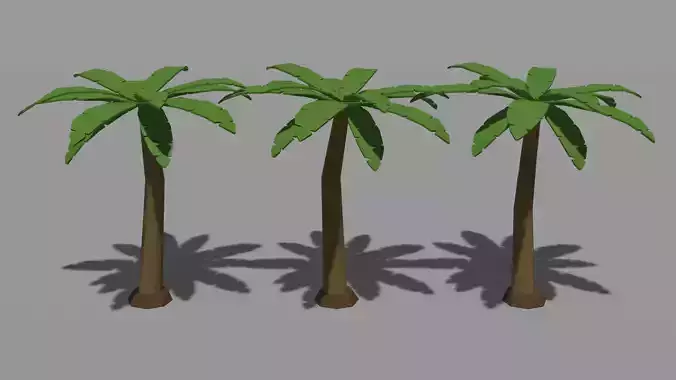 Low Poly Palm Trees Free 3D model