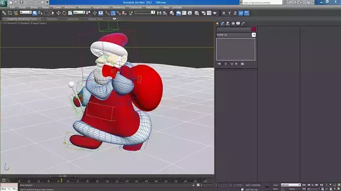 Santa Claus walking 3D model
