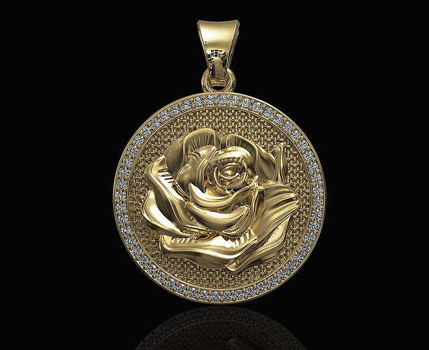 Big Rose Pendant 3D print model