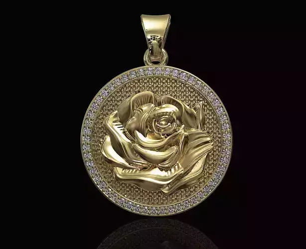 Big Rose Pendant 3D print model