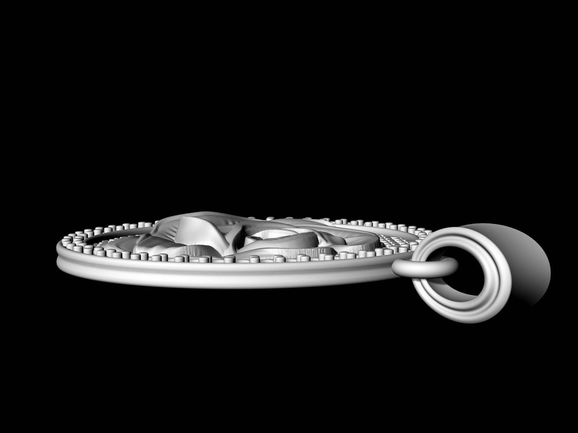 Big Rose Pendant 3D print model_7