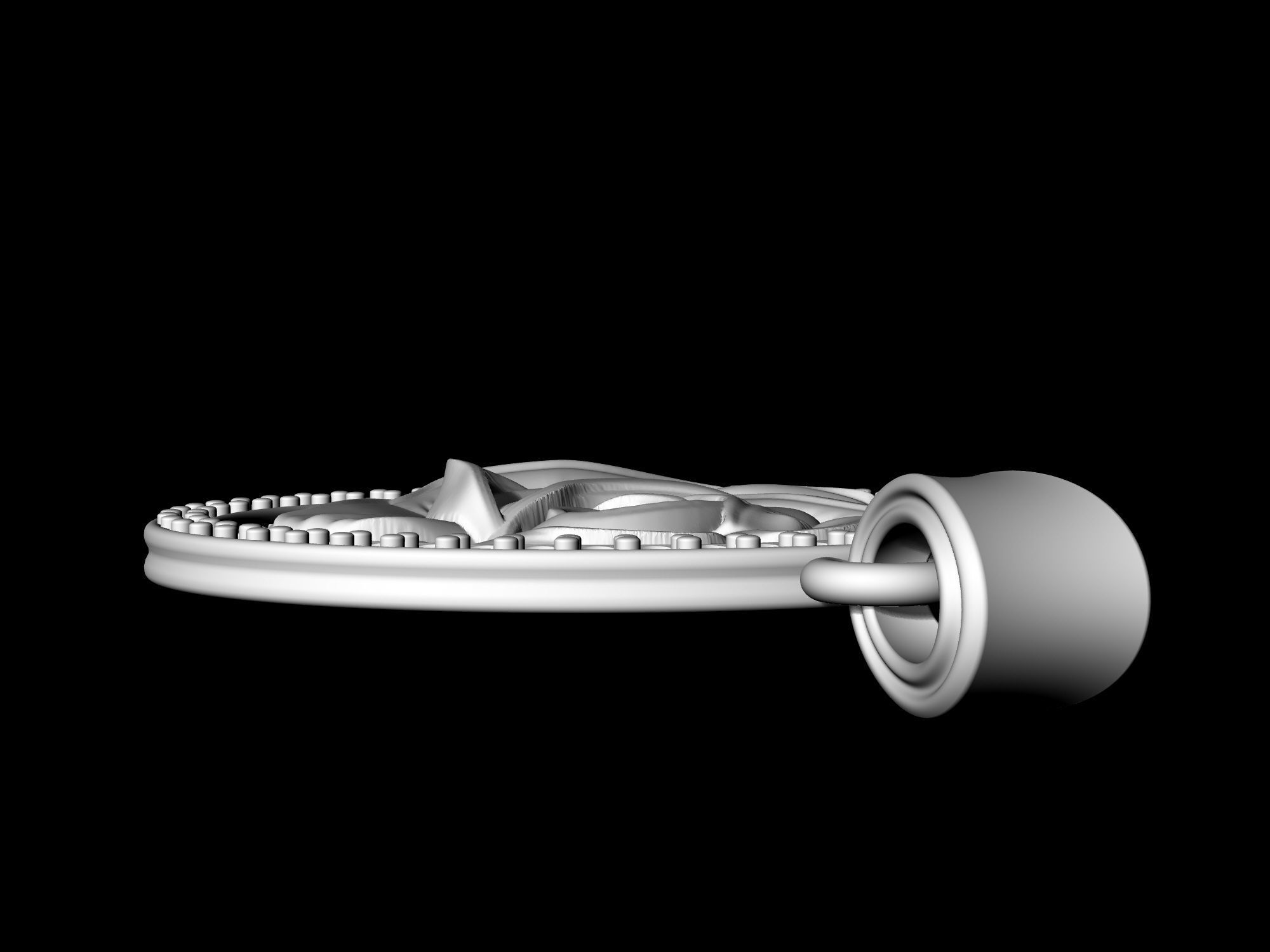 Big Rose Pendant 3D print model_8