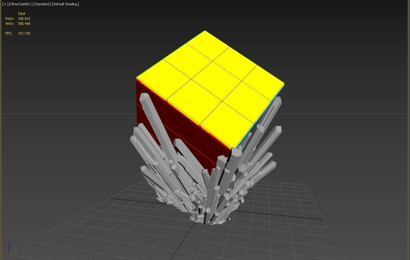 Crystal Rubiks Cube Stand 3D print model_6