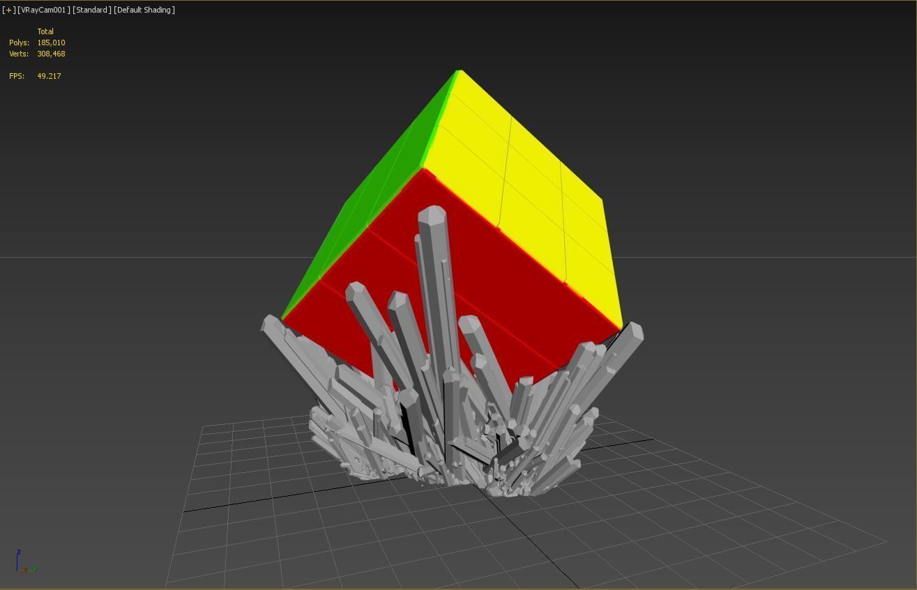 Crystal Rubiks Cube Stand 3D print model_5
