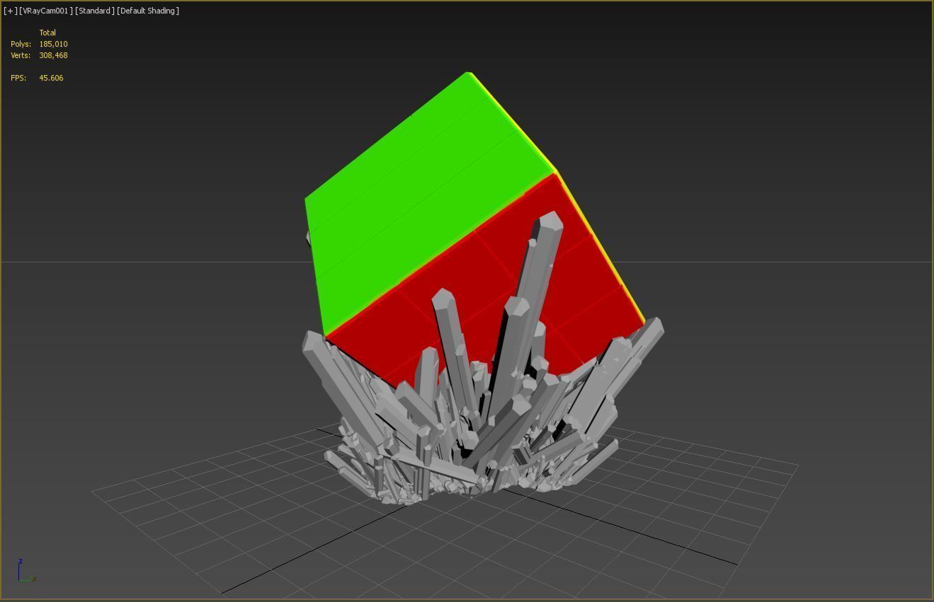 Crystal Rubiks Cube Stand 3D print model_4