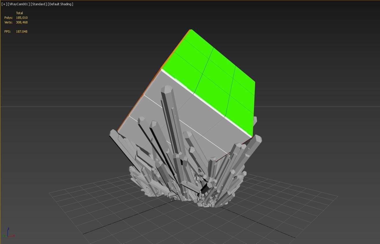 Crystal Rubiks Cube Stand 3D print model_1