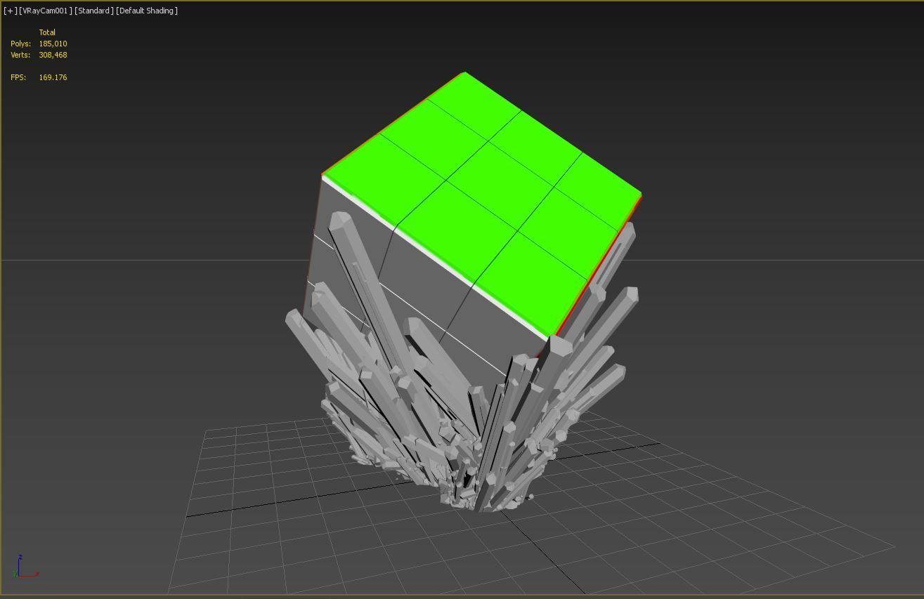 Crystal Rubiks Cube Stand 3D print model_2