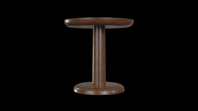 PON-Table Model-1280 smoke oak Low-poly 3D model