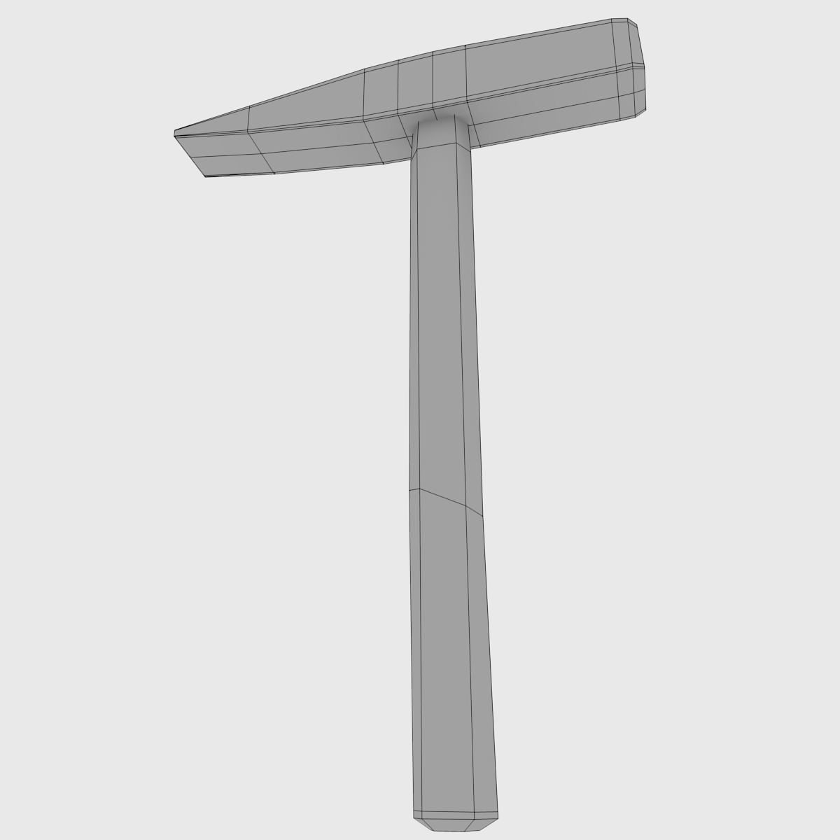 Hammer axe Free low-poly 3D model_7