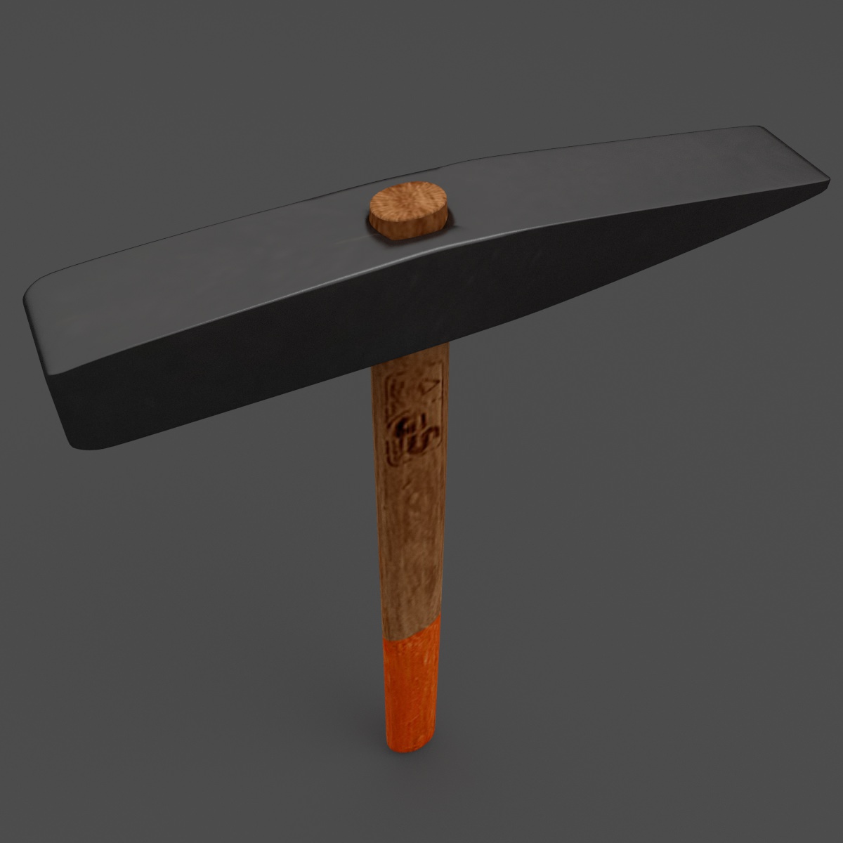 Hammer axe Free low-poly 3D model_3