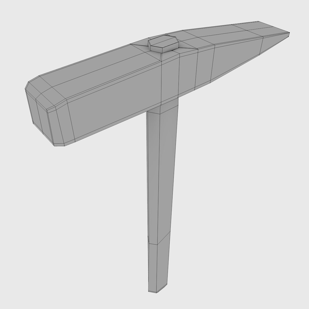 Hammer axe Free low-poly 3D model_6